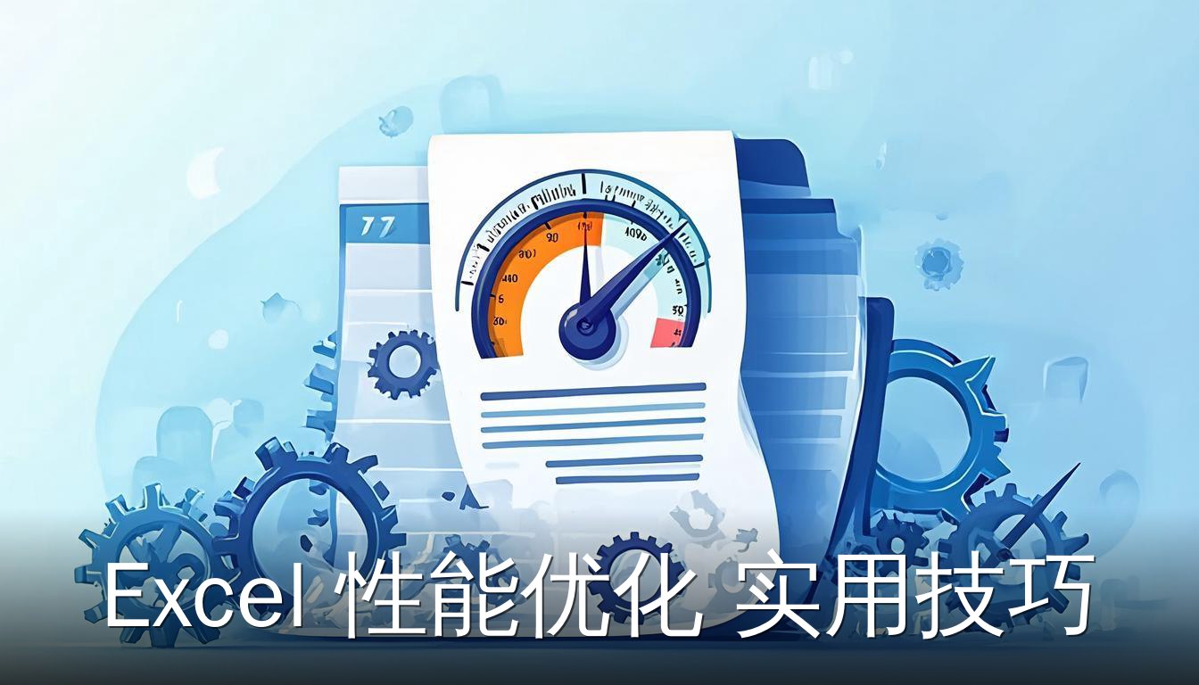 Excel表格卡顿，速度计指向慢速，齿轮和锁链表示性能问题